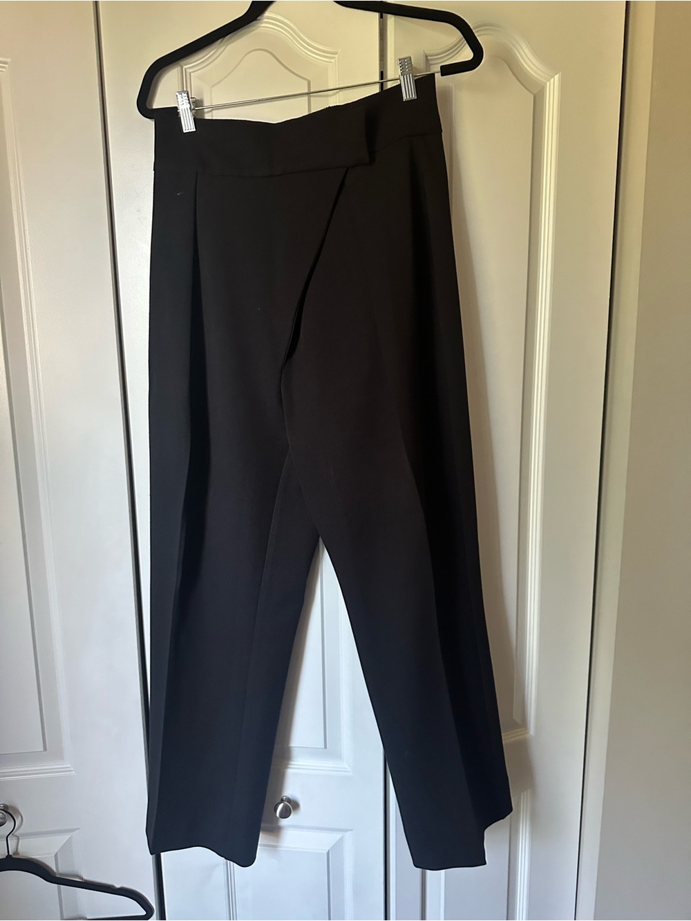 Jluxlabel cross front High-Waisted Black Tailored Trousers
